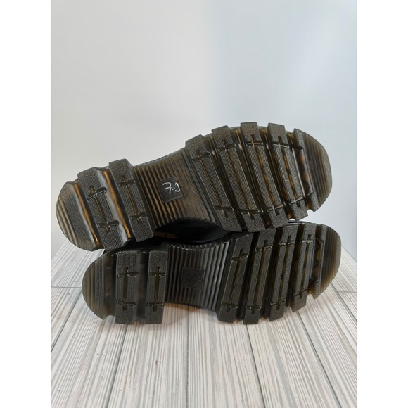 Dr.Martens Corran Chelsea Waxy Boots Grey Suede Heeled Platform Lug Sole Wmns 10 - Picture 8 of 12